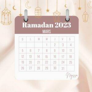 Créez un calendrier du Ramadan pour planifier vos repas de l'Iftar et du Suhur avec des idées de recettes équilibrées.