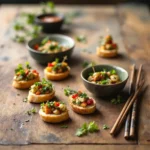 Banchans maison pour apéritif vegan