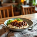 Bimbap coréen au boeuf mariné