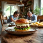 Burger de canard sauce roquefort