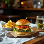 Burger végétarien halloumi et pesto