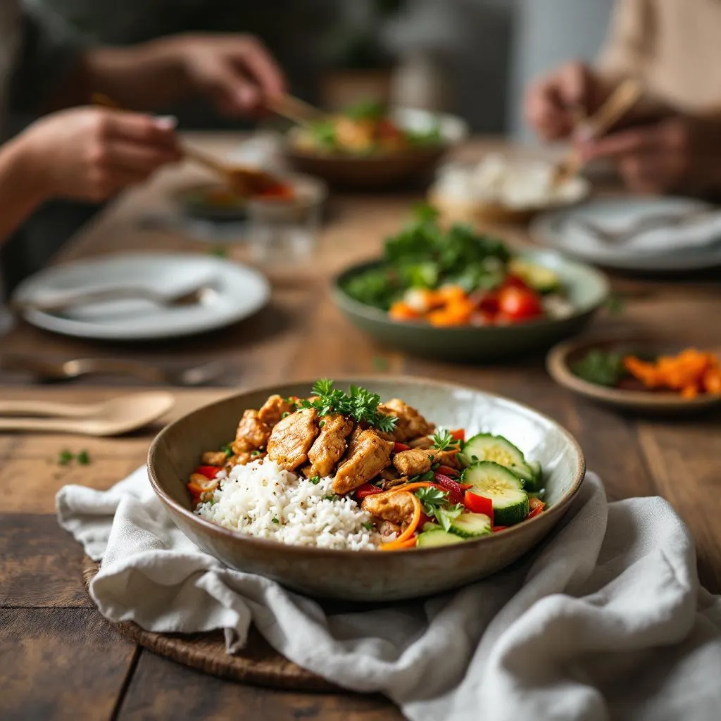Chicken bowl créatif inspiré d’Asie