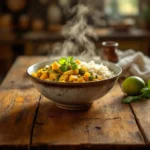 Curry jaune de légumes au lait de coco