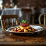 Filet de lieu végétal en sauce romesco