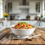 Nouilles soba aux légumes et sauce soja