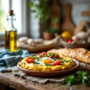Omelette provençale aux herbes