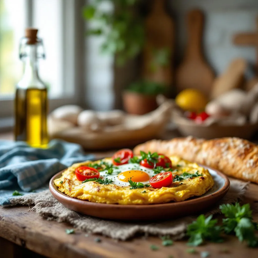 Omelette provençale aux herbes