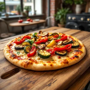 Pizza végane aux légumes grillés