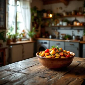 Plat indien : korma de légumes
