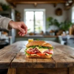 Sandwich gourmand prêt en 5 minutes