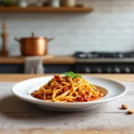 Tagliatelles à la sauce romesco vegan