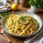 Pâtes à l’ail et au persil express