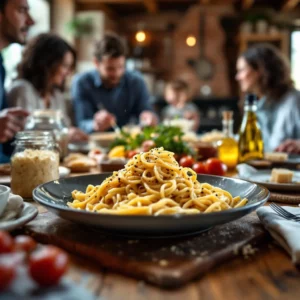 Pâtes carbonara revisitées légères