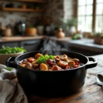 Coq au vin facile : une viande fondante et savoureuse