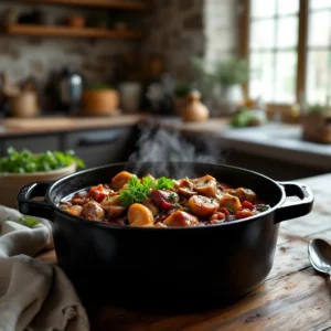 Coq au vin facile : une viande fondante et savoureuse