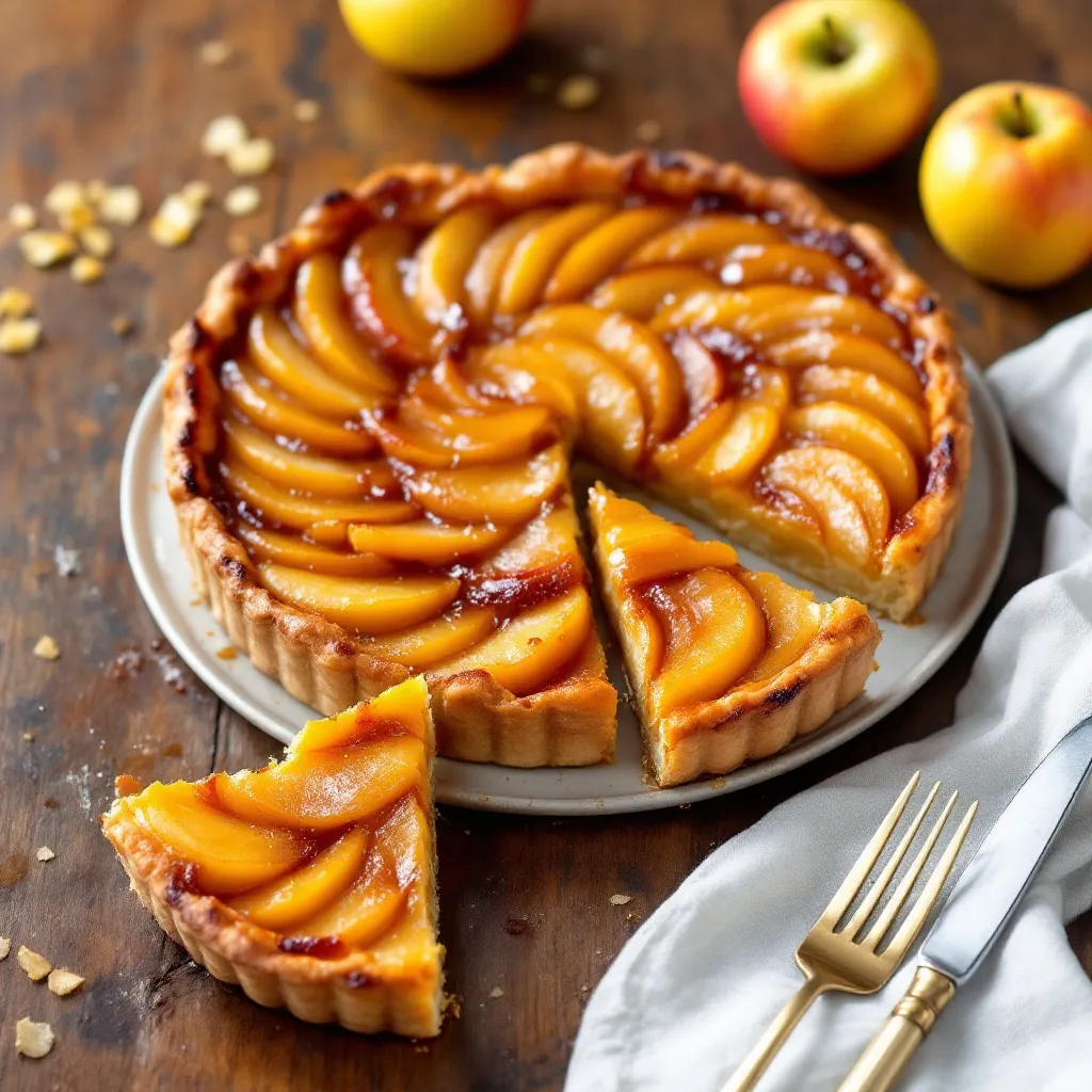 Tarte Tatin facile, pommes fondantes et caramel maison