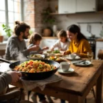 Wok de riz sauté et légumes