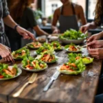 Wraps de laitue au saumon