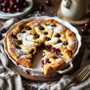 Clafoutis aux cerises de grand-mère, facile et savoureux