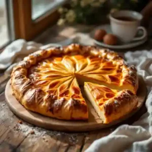 Galette des rois maison, dorée et savoureuse