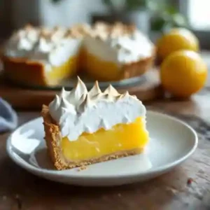 La tarte au citron meringuée maison, dorée et gourmande
