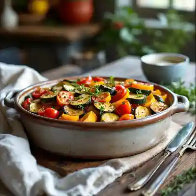 Tian de légumes d'automne fondant et confit