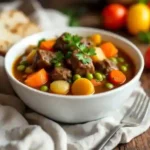 Navarin d'agneau traditionnel, tendre et savoureux